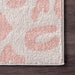 Leopard Pattern Area Rug in Baby Pink