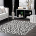 Leopard Pattern Area Rug in Dark Grey 140x200 cm