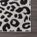 Leopard Pattern Area Rug in Dark Grey 140x200 cm