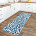 Leopard Print Area Rug 120x180 cm in Blue