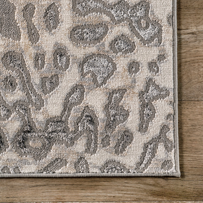 Leopard Print Area Rug Beige 120x180 cm