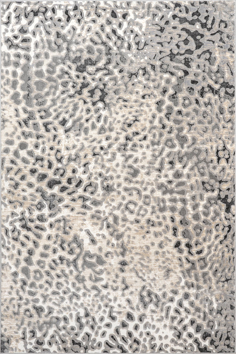 Leopard Print Area Rug Beige 120x180 cm