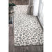 Leopard Print Area Rug Grey 120x180 cm