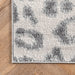 Leopard Print Area Rug Grey 120x180 cm