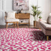 Leopard Print Area Rug Pink 120x180 cm