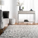 Leopard Print Area Rug in Grey