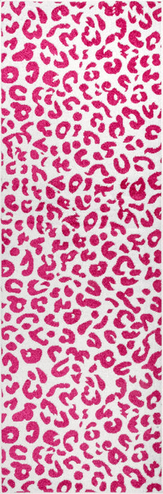 Leopard Print Area Rug in Pink 120x180 cm