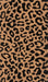 Leopard Print Coir Doormat Natural Fiber 40x60 cm