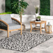 Leopard Print Indoor Outdoor Area Rug 150cm Black