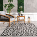 Leopard Print Indoor Outdoor Area Rug 150cm Black