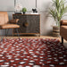 Leopard Print Shag Area Rug Red 120x180 cm