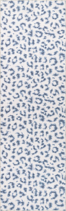 Tappeto lavabile Leopard 120x180 cm Blu