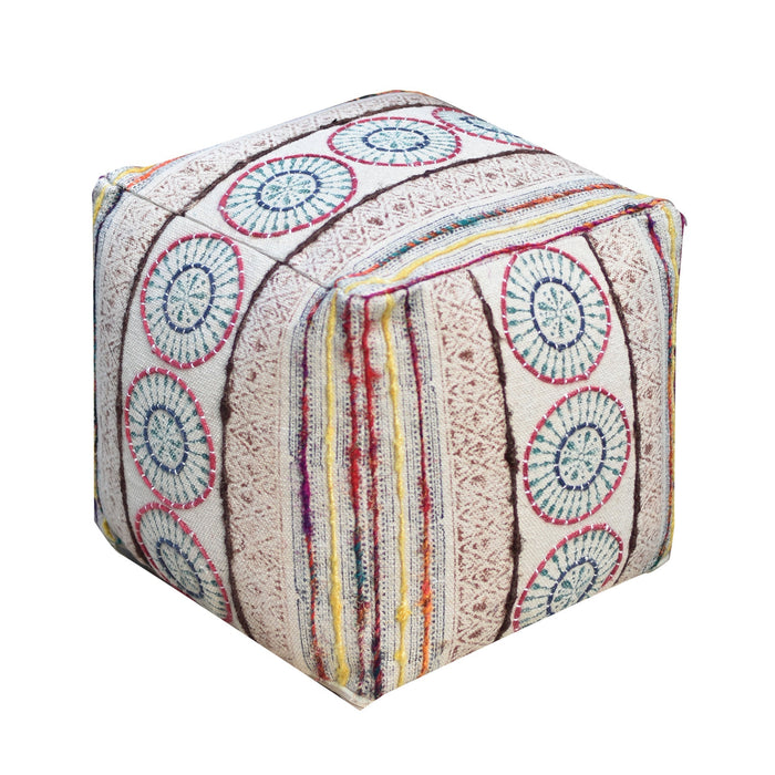 Levice Hand Woven Cotton Pouf For Home Decor