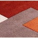 Tappeto Lexus moderno con blocchi geometrici intrecciati a mano in lana intagliata arancione terracotta/marrone chiaro/ruggine/rosso/marrone