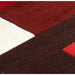 Lexus Modern Geometric Blocks Hand-Woven Carved Wool Red/Taupe/Black/White Rug