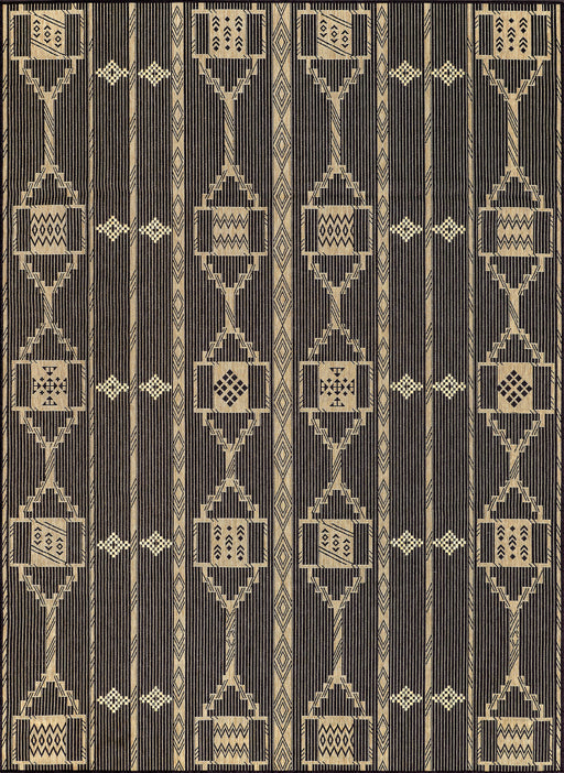 Liana Charcoal Striped Indoor Outdoor Area Rug 160x230 cm