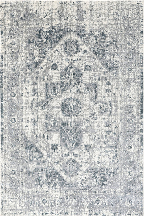 Tappeto con medaglione azzurro 120x180 cm