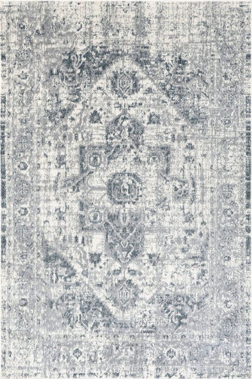 Tappeto con medaglione azzurro 120x180 cm