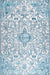 Light Blue Medallion Area Rug for High Traffic Spaces