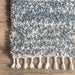 Light Blue Shag Area Rug With Tassels 120x180 cm