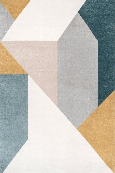Light Grey Abstract Area Rug for Modern Interiors