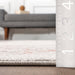 Light Grey Abstract Distressed Area Rug 5x7 cm