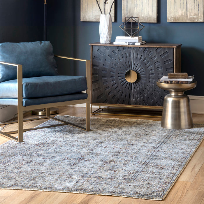 Light Grey Area Rug With Lush Texture And Durable Design