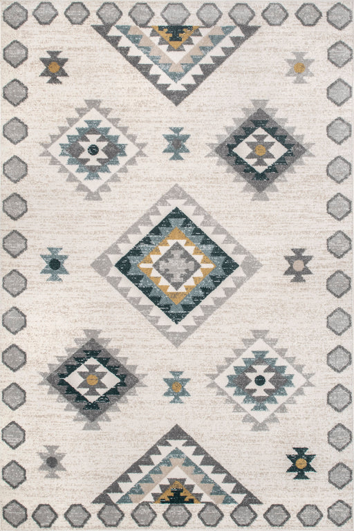 Light Grey Aztec Diamonds Area Rug 160x230 cm