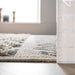 Light Grey Banded Shag Area Rug 120x180 cm
