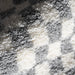 Light Grey Checkered Shag Rug 120x180 cm
