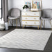 Light Grey Chevron Stripes Area Rug 120x180 cm