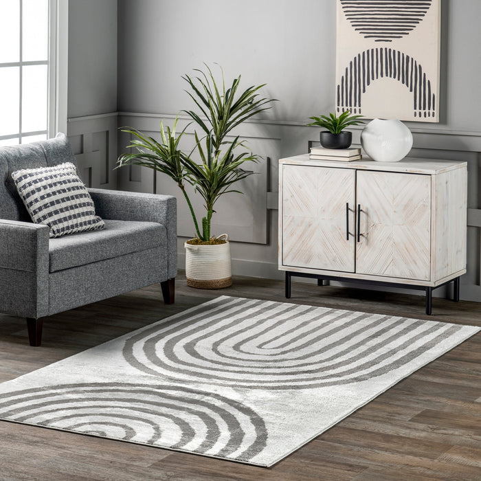Light Grey Contemporary Area Rug for Stylish Spaces