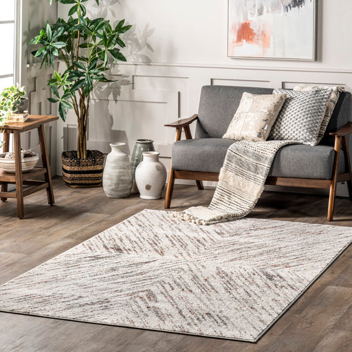 Light Grey Cross Arrow Area Rug for Living Room
