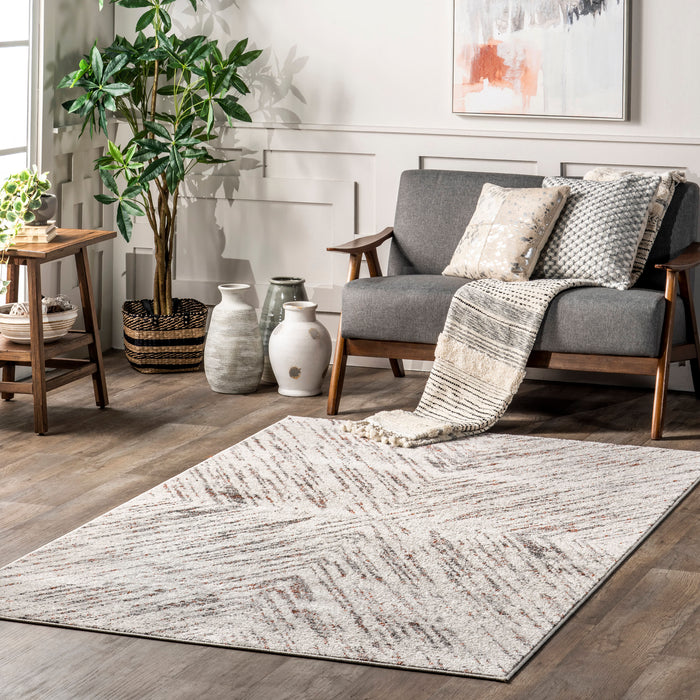 Light Grey Cross Arrow Area Rug for Living Room