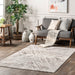 Light Grey Cross Arrow Area Rug for Living Room