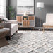 Light Grey Diamond Trellis Area Rug 152cm x 243cm