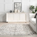 Light Grey Geometric Rug for Busy Households