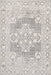 Light Grey Machine Washable Medallion Area Rug