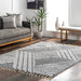 Light Grey Shag Area Rug 140x200 cm