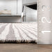 Light Grey Stripe Tassel Area Rug 140x200 cm