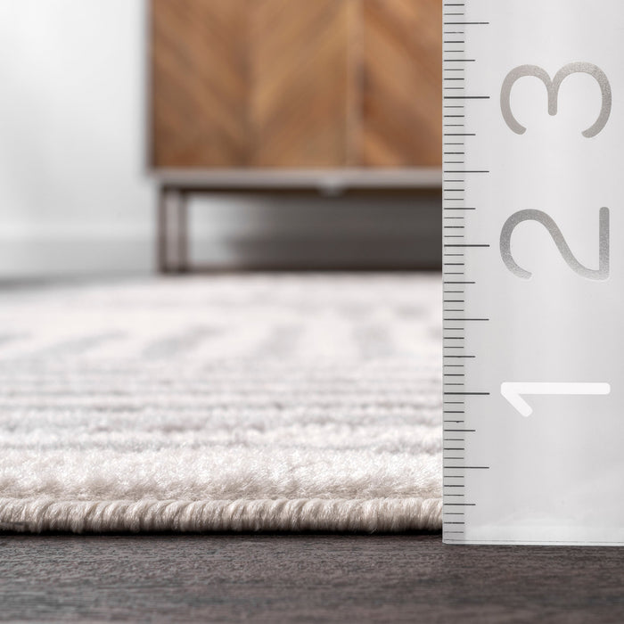 Light Grey Striped Hourglass Area Rug 160x230 cm