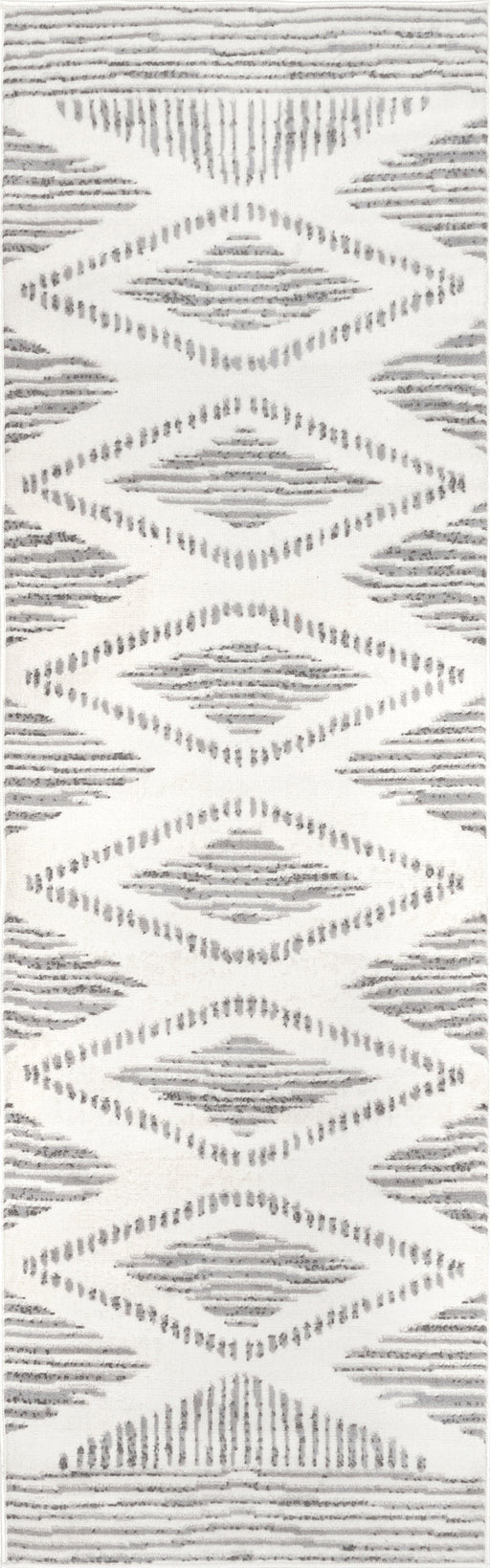 Light Grey Striped Hourglass Area Rug 160x230 cm