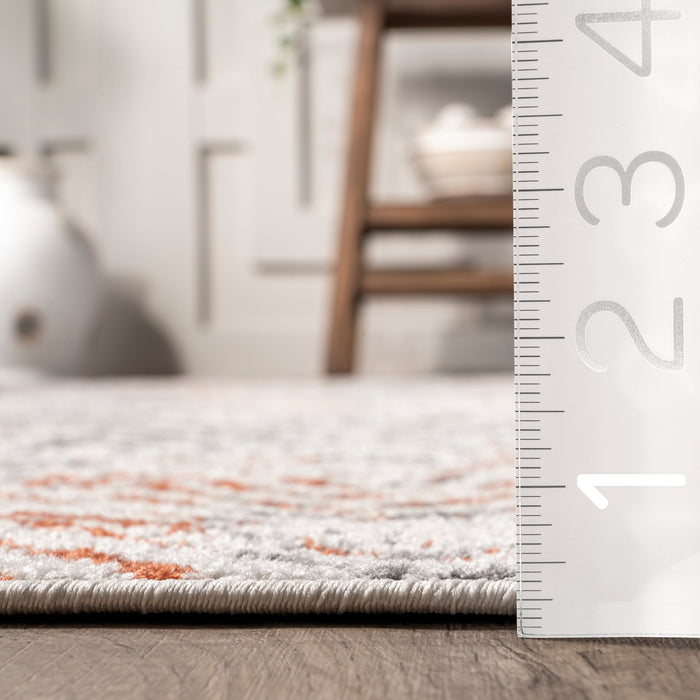 Light Grey Zig-Zag Area Rug 160x230 cm