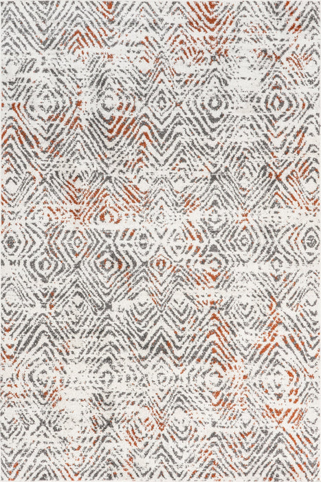 Light Grey Zig-Zag Area Rug 160x230 cm