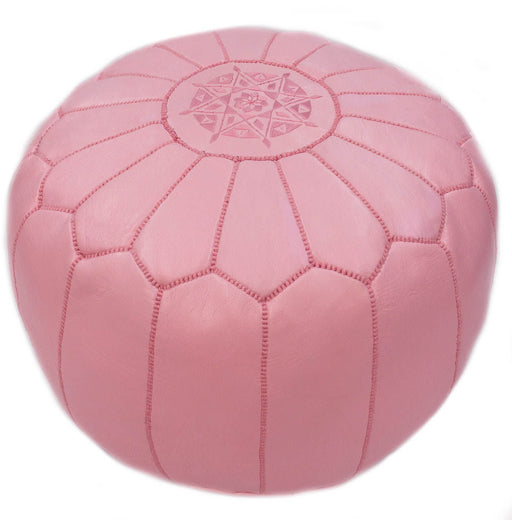 Light Pink Moroccan Pouf Ottoman For Stylish Home Decor