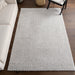 Light Silver Plush Area Rug 160x230 cm Durable Home Decor