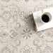 Lillie Floral Machine Washable Area Rug 120x180 cm Cream