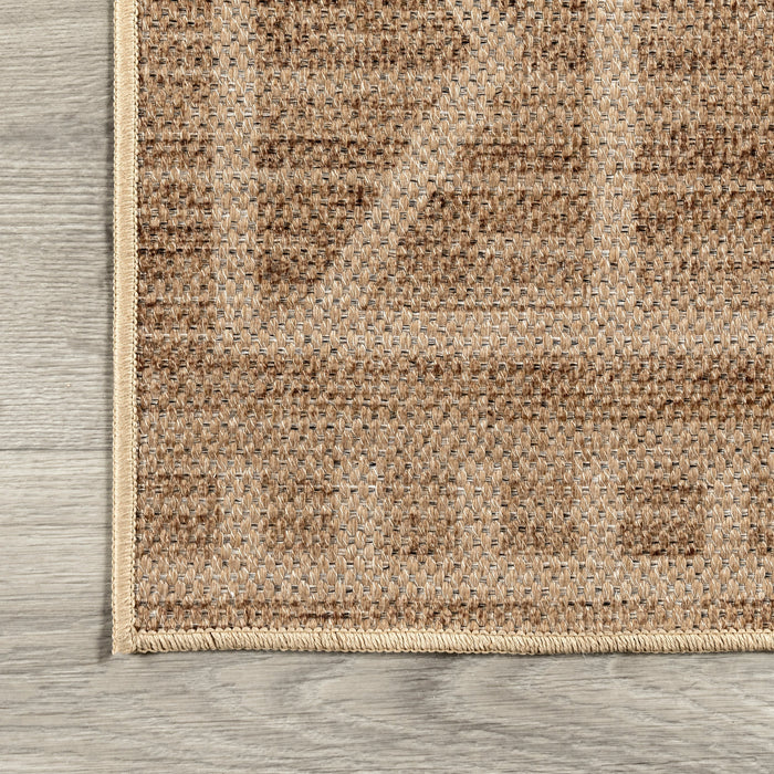 Linden Washable Jute Shapes Area Rug 152x244 cm Natural