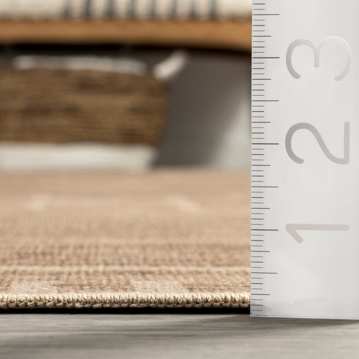 Linden Washable Jute Shapes Area Rug 152x244 cm Natural