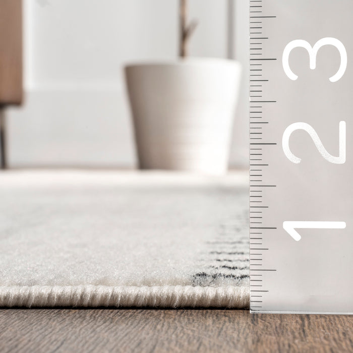 Lisa Grey Striped Area Rug 160x230 cm